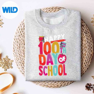 Happy100thDayOfSchool100DaysOfSchoolTeacherStudentWonderfulCutesweater