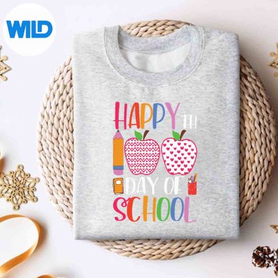 Happy100thDayOfSchool100DaysOfSchoolTeacherStudentKeenRelaxsweater