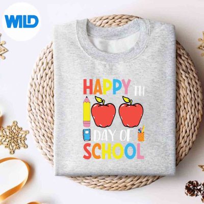 Happy100DaysOfSchoolTeacherAndStudentsweater