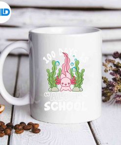 100th Day Of School 100 Days Is Alotl School Axolotl Vector Design