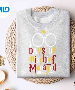 Alternative view of 100 Days Of Mischief Managed Teacher 100th Day Of School PNG SVG for Cricut