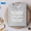 YoureInAmericaSpeakAmericansweater