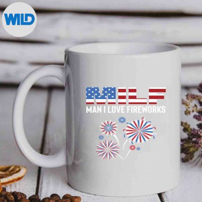 AmericanPatrioticJuly4thMilfManILoveFireworksmug