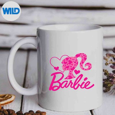 BarbieBlackHeartCrewNeckFitShortSleeveCottonpolyesterBlendmug