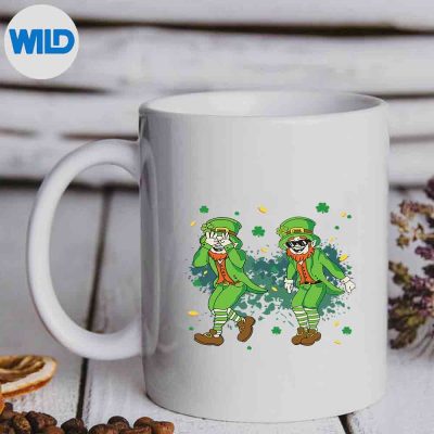 LeprechaunGriddyDanceGivingMoneyStPatricksDaymug