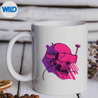 CyberpunkSkullASkullWithFpvGogglesmug