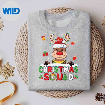 ChristmasCrewSquadReindeerFamilyXmasHolidayPjssweater