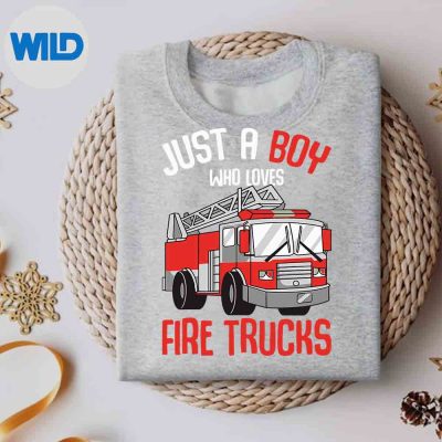 JustAWhoLovesFiretrucksFirefighterFiremansweater