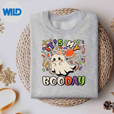 ItsMyBooDayFunnyHalloweenBdayCuteGhostBoosweater