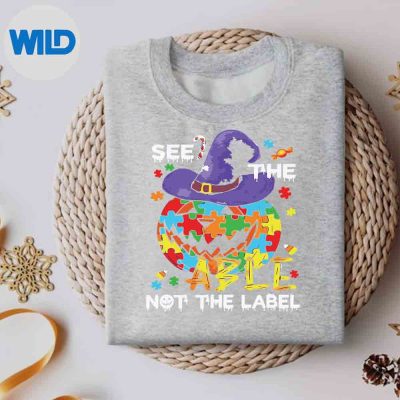 SeeTheAbleNotTheLabelAutismAwarenessPumpkinsweater