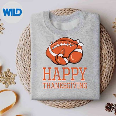 TurkeyFootballHappyThanksgivingFunnyVintageFootballsweater