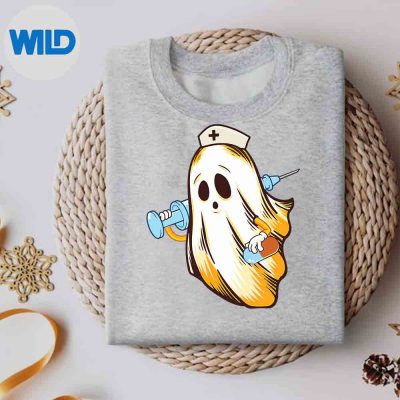 Halloween Nurse Ghost Scrub Nursing Cute For SVG PNG Digital Download 5 HalloweenNurseGhostScrubNursingCuteForsweater