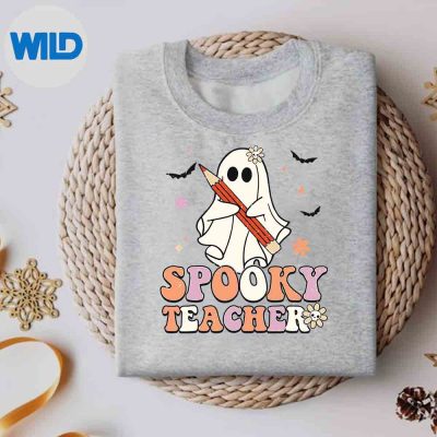 Spooky Teacher Ghost Halloween Groovy Retro Trick Or Treat PNG SVG for Cricut 5 SpookyTeacherGhostHalloweenGroovyRetroTrickOrTreatsweater