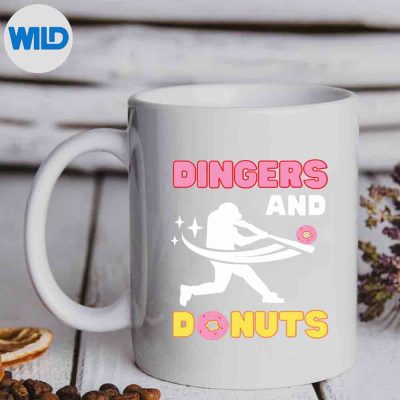DingersAndDonutsBaseballFanFunnymug