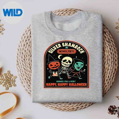 VintageSilverShamrockNoveltiesHappyHappyHalloweensweater