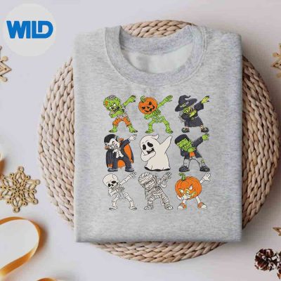 DabbingHalloweenSkeletonZombieScaryPumpkinVampiresweater