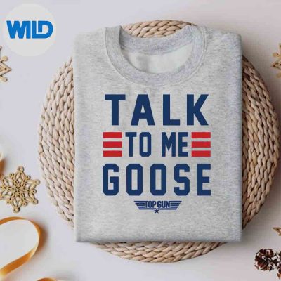 TopGunTalkToMeGooseBoldTextStacksweater