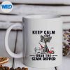 KeepCalmGrabTheSeamRipperCrazyCatSewingQuiltingmug
