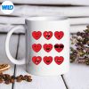 ValentinesDaySillyFacesHeartsGirlsmug