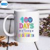 100DaysOfLovingKindergarten100thDayOfSchoolOverjoyedModernmug
