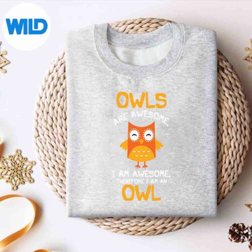 Alternative view of Awesome Cartoon I Am An Owl For Owl Lovers Surprised Great SVG PNG