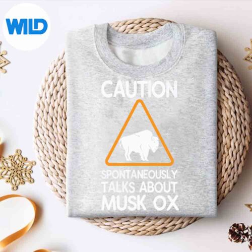 Alternative view of Caution Spontaneously Talks About Musk Ox SVG PNG Digital Download