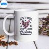 ChickenJustAGirlWhoLovesChickensFlowersFarmmug