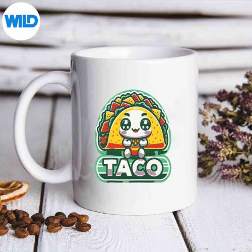 Cute Taco Character For Cinco De Mayo Raglan Baseball SVG PNG Digital Design