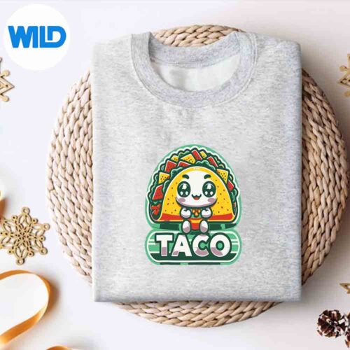 Alternative view of Cute Taco Character For Cinco De Mayo Raglan Baseball SVG PNG Digital Design