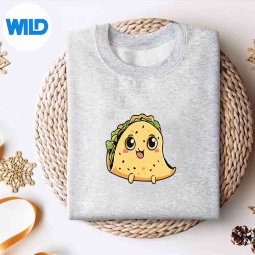 Alternative view of Cute Taco Cinco De Mayo Mexican Food Taco SVG Cut File