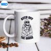 GorillaStonerKeepOffTheGrassPotSmokerApeRaglanBaseballmug