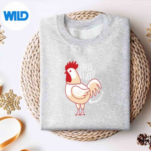 Alternative view of Guess What Chicken Butt Chicken Joke SVG PNG Cut File
