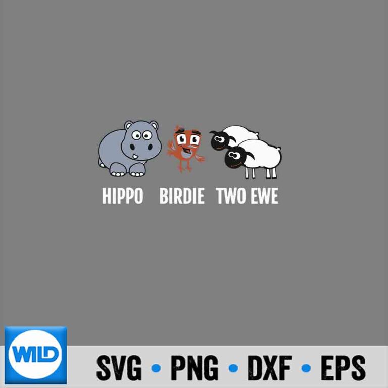 Sheep SVG, Hippo Birdie Two Ewe Pun SVG - WildSvg