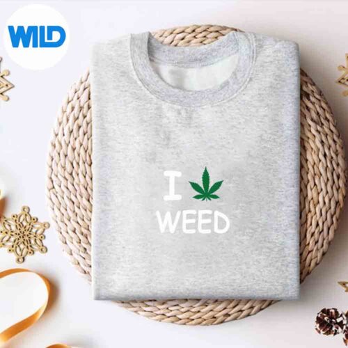 Alternative view of I Love Weed Pot Leaf Cannabis Cbd Design for Cricut