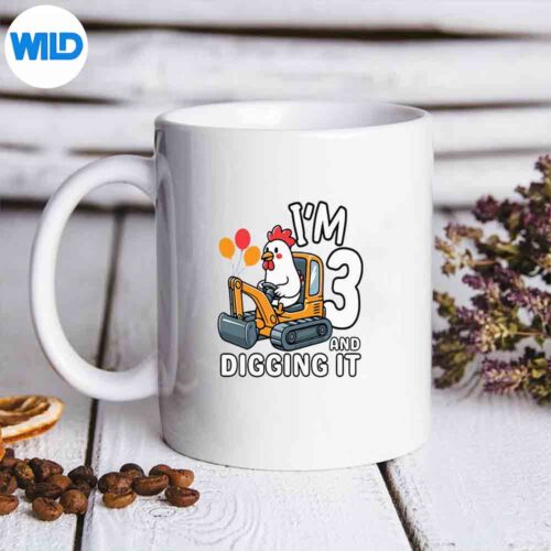 Im And Digging It Rd Year Chicken Excavator Vector Design