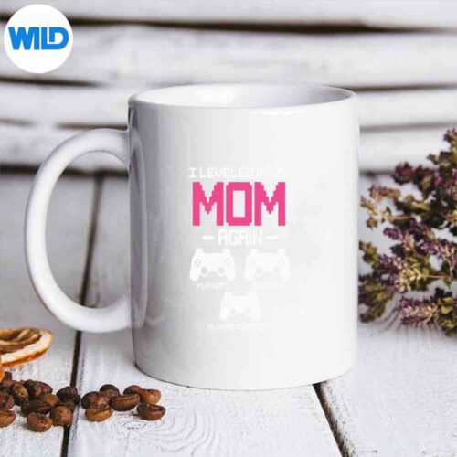Leveled Up To Mom Again Promoted To Mom Gamer Mothers Day SVG Cut File