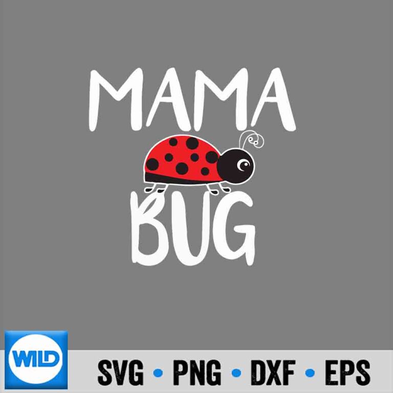 Mama SVG, Mama Bug Ladybug Mom Vintage SVG - WildSvg