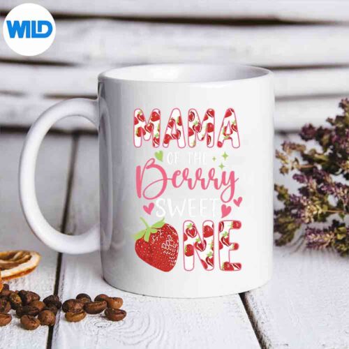 Mama Of The Berry Sweet One Strawberry St Family PNG SVG for Cricut