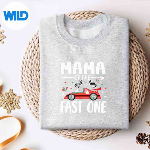 Alternative view of Mama Of The Fast One St Race Car Family Matching PNG SVG for Cricut