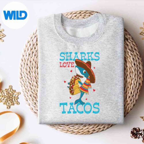 Alternative view of Mexican Shark Love Tacos Cinco De Mayo Mexican Food SVG PNG Digital Download