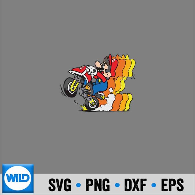 Nintendo SVG, Nintendo Mario Kart Wheelie King SVG WildSvg