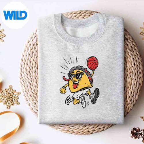 Alternative view of Taco Playing Basketball Mexican Cinco De Mayo Shorts PNG SVG for Cricut