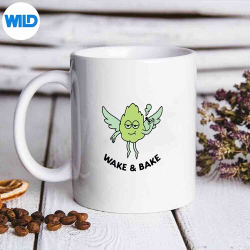 Wake And Bake Weed Cannabis Marijuana Cute Stoner Digital Design