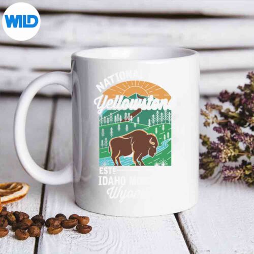 Yellowstone Us National Park Bison Buffalo Vintage Overjoyed Great SVG PNG Digital Design