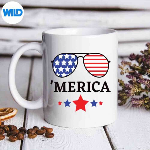 4th July American Flag Patriotic Fourth Silhouette SVG PNG Cut File