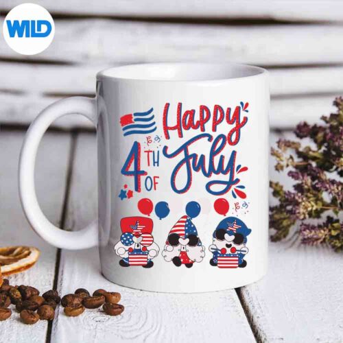 4th Of July American Independence Day Gnomes Celebrating SVG PNG Digital Design