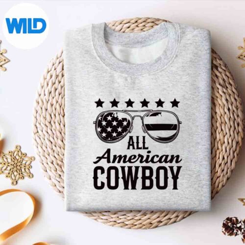 Alternative view of All American Cow Memorial Day 4th Of July Design for Cricut