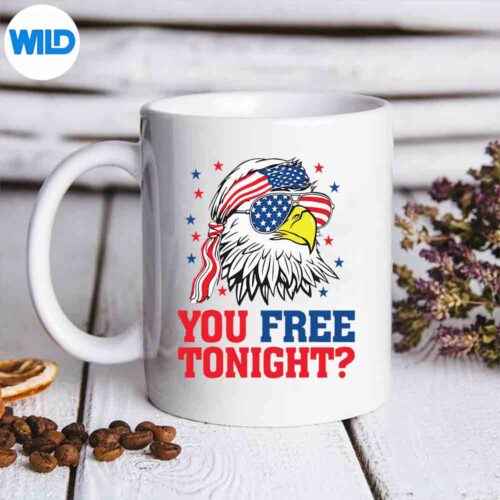 Are You Free Tonight 4th Of July Independence Day Bald Eagle Silhouette SVG PNG Cut File