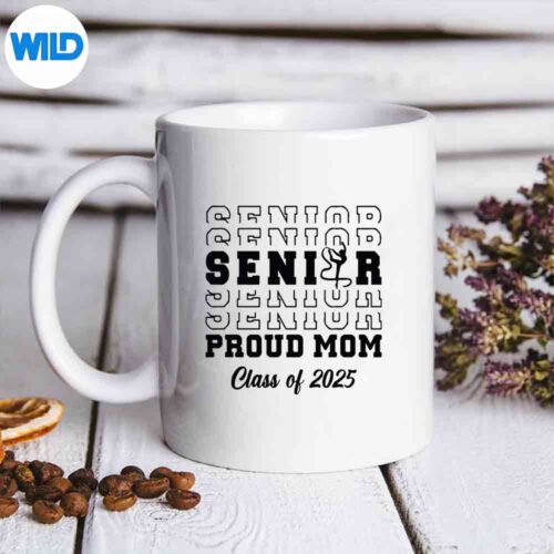 Class Of 2025 Gymnastics Mom Senior Gymnast Graduation Delighted Keen Silhouette SVG PNG Cut File