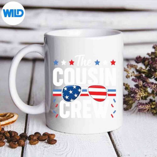 Cousin Crew 4th Of July Patriotic American Family Matching Keen Wonderful Silhouette SVG PNG Cut File